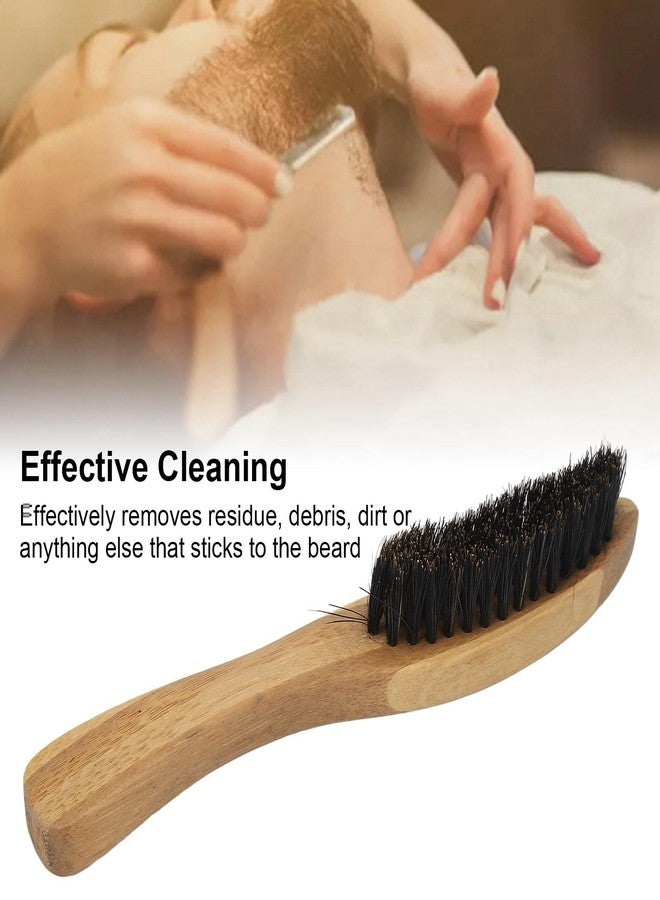 Luatoxry Beard Brush for Men, Bamboo Wood Mustache Brush with Imitation Brushes, Protable Beard Brushes, Strong Toughness Beard Grooming Brush for Mustache Straightening, 6.6in - Image 4